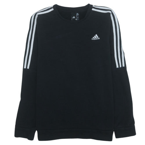 Adidas Men's Black L Pullover Sweatshirt Fleece Crew Neck Regular Fit