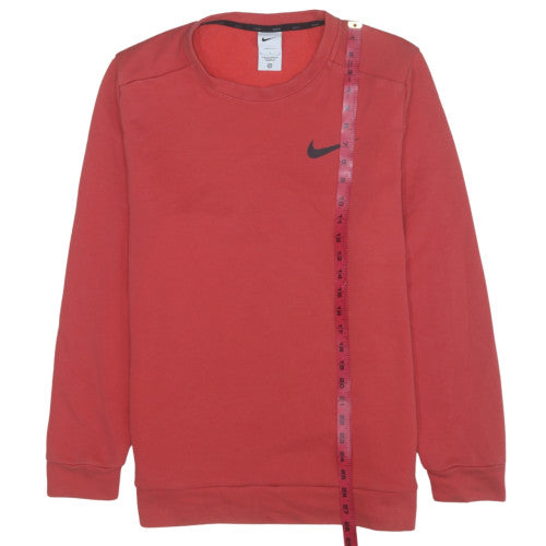 Nike Womens Red Dri-Fit Pullover Sweatshirt Size M Crew Neck