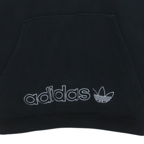 Adidas Mens Black XL Pullover Hoodie with Rainbow Stripes