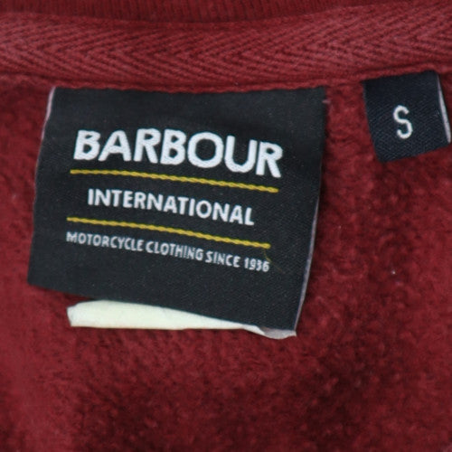 Barbour International Mens Red Crew Neck Pullover Sweatshirt Size S