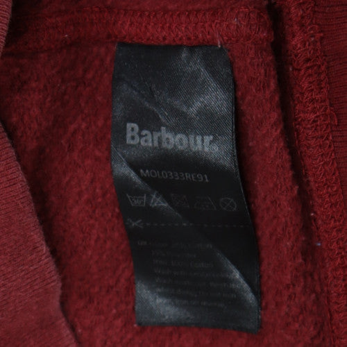 Barbour International Mens Red Crew Neck Pullover Sweatshirt Size S