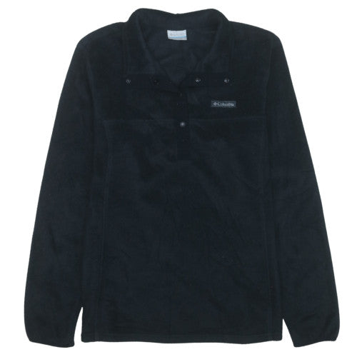 Columbia Mens Black XL Fleece Henley Pullover Sweatshirt
