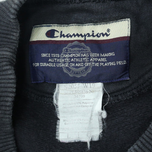 Champion Men's Black Crew Neck Pullover Sweatshirt Size L