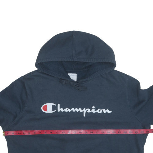 Champion Men's Blue Pullover Hoodie XL Logo Fleece Sweatshirt