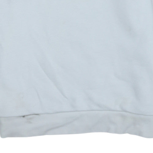 Adidas Women White Small Crew Neck Long Sleeve Sweatshirt