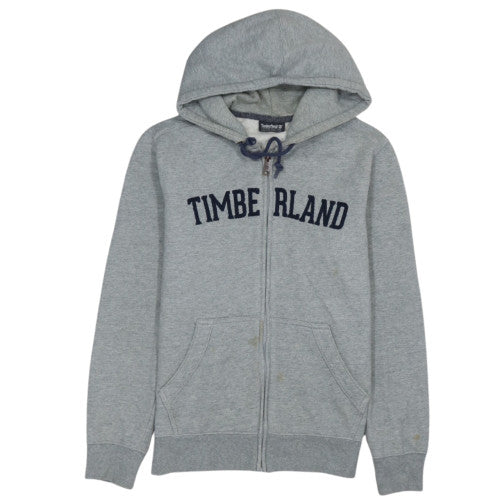 Timberland Men's Grey Full Zip Hoodie S Fleece Cotton Outdoor