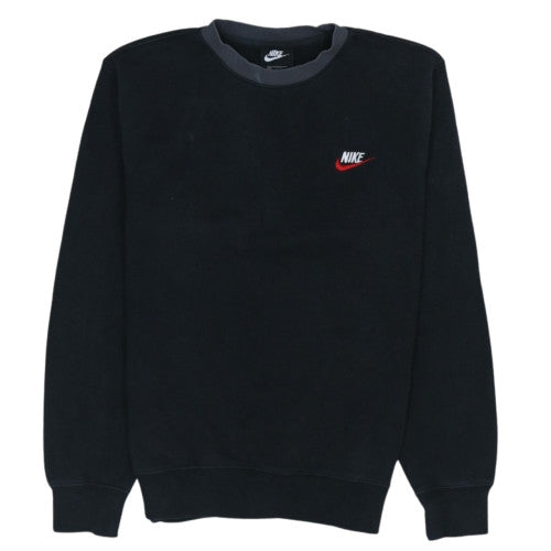 Nike Men's Black Small Pullover Crew Neck Fleece Sweatshirt