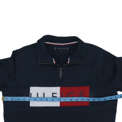 Tommy Hilfiger Men’s Blue 1/2 Zip Logo Jumper Size M