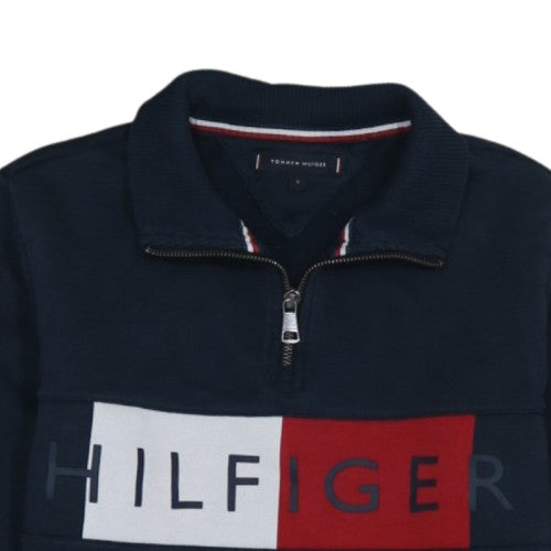 Tommy Hilfiger Men’s Blue 1/2 Zip Logo Jumper Size M