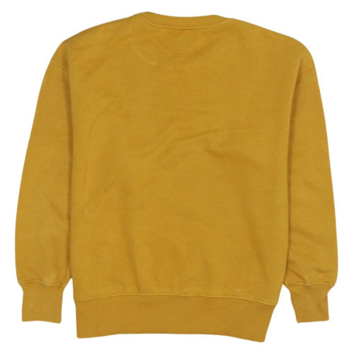 Nike Womens Yellow Crew Neck Pullover Sweatshirt Size M