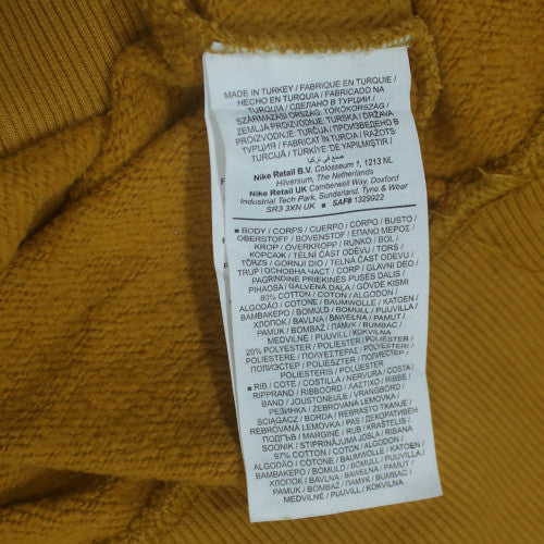 Nike Womens Yellow Crew Neck Pullover Sweatshirt Size M