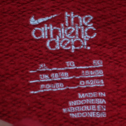 Nike Men's Red Full Zip Hoodie Sweatshirt XL Sports Fleece
