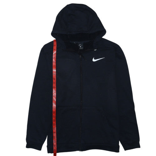 Nike Womens Black Full Zip Dri-Fit Hoodie L Polyester Viscose