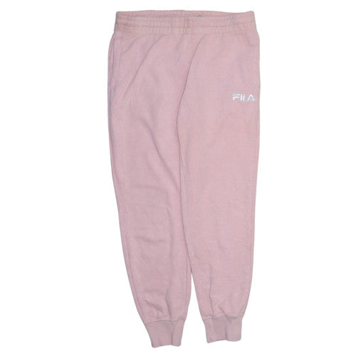 Fila Womens Pink Sweatpants M Cotton Blend Fleece Lounge Trousers