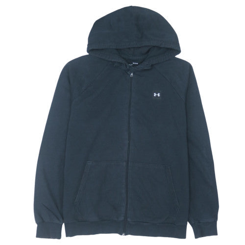 Under Armour Men's Black Full Zip Hoodie Size L Relaxed Fit Fleece