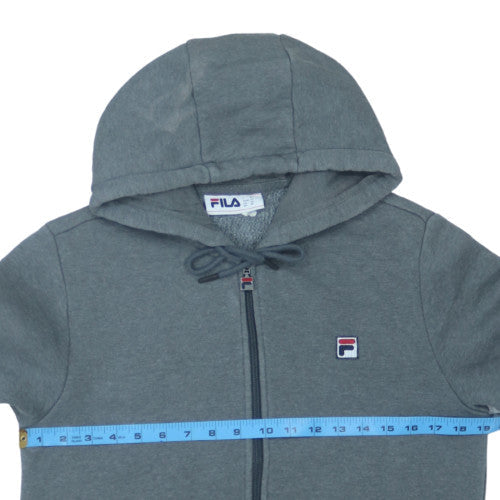 FILA Mens Grey XS Full Zip Hoodie Sweatshirt with Logo