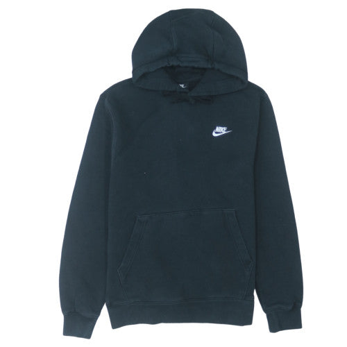 Nike Womens Black Pullover Hoodie Small Cotton Blend Logo Casual
