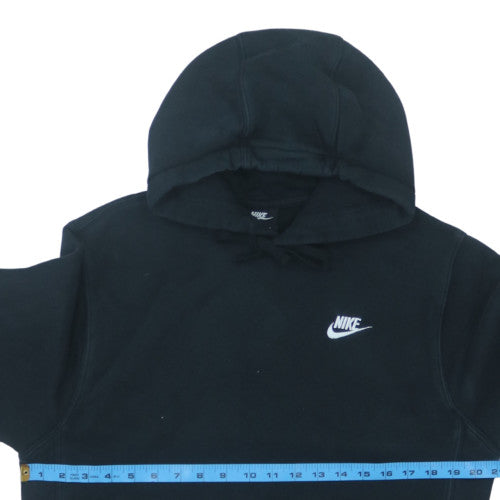 Nike Womens Black Pullover Hoodie Small Cotton Blend Logo Casual