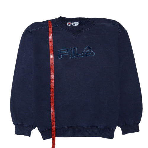 Fila Women’s Navy Blue Pullover Sweatshirt Size L Crew Neck Vintage