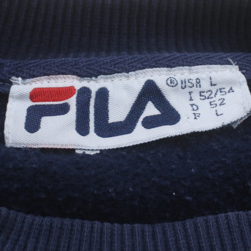 Fila Women’s Navy Blue Pullover Sweatshirt Size L Crew Neck Vintage