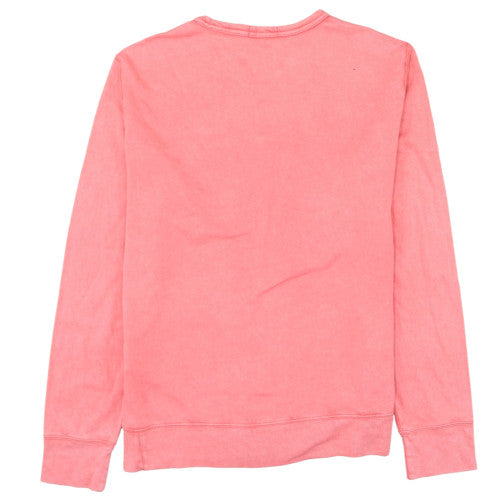 Polo Ralph Lauren Women Pink Cotton Crew Neck Sweatshirt L