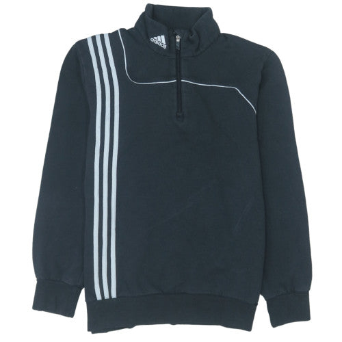 Adidas Men's Black L 1/2 Zip Pullover Fleece Sweatshirt