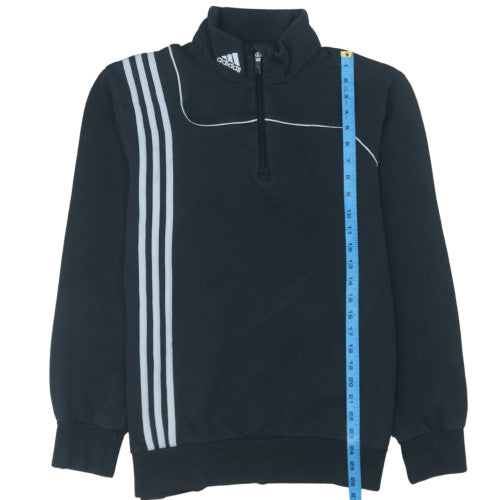 Adidas Men's Black L 1/2 Zip Pullover Fleece Sweatshirt