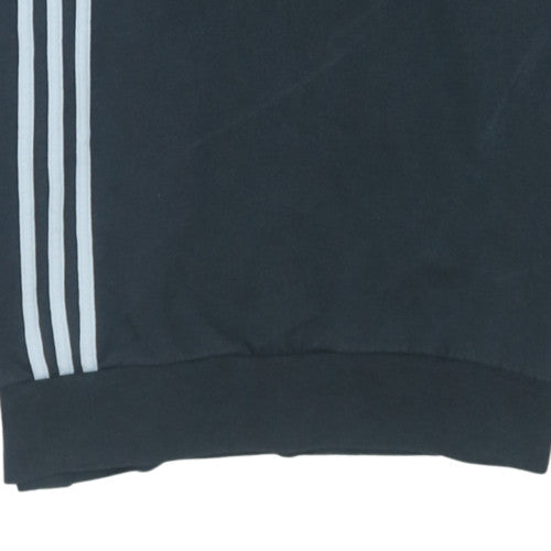 Adidas Men's Black L 1/2 Zip Pullover Fleece Sweatshirt