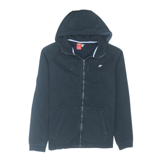 Nike Women's Black Full Zip Hoodie Size L Cotton Blend