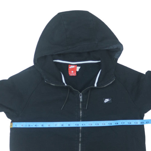 Nike Women's Black Full Zip Hoodie Size L Cotton Blend