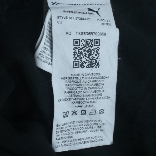 Puma Boys Black Full Zip Hoodie 13-14 Years Fleece Athletic Sweatshirt