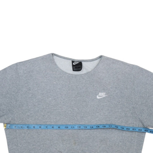 Nike Women Grey Small Pullover Sweatshirt Cotton Blend