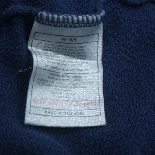 Nike Boys Blue XL Pullover Sweatshirt V-Neck Fleece Cotton Blend
