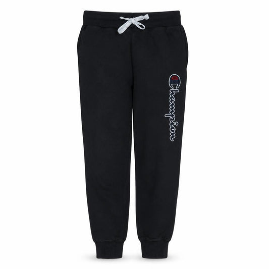 Front view of Champion Men's Black Medium Jogger Sweatpants with Logo