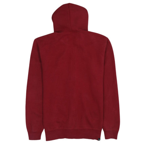 Puma Men's Red Full Zip Hoodie M Fleece Logo Sportswear