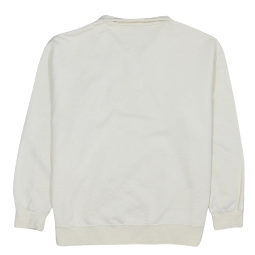 Nike Women's Ivory 1/4 Zip Pullover Sweatshirt Small Cotton Blend