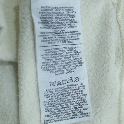 Nike Women's Ivory 1/4 Zip Pullover Sweatshirt Small Cotton Blend