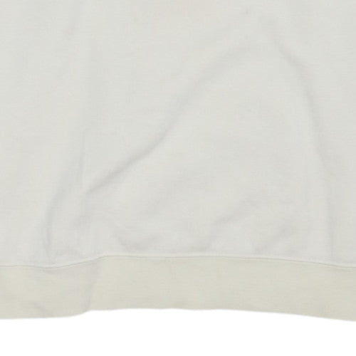 Nike Women's Ivory 1/4 Zip Pullover Sweatshirt Small Cotton Blend