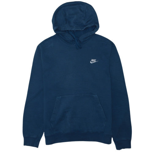 Nike Women's Blue Pullover Hoodie Medium Cotton Blend Casual