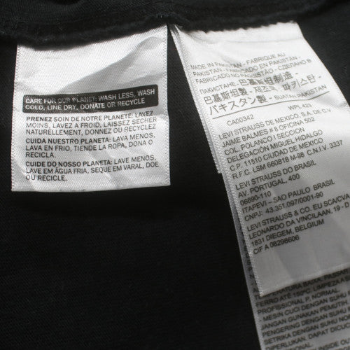 Levi's Men's Black Crew Neck Short Sleeve Cotton T-Shirt Size L