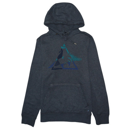 Le Coq Sportif Mens Grey Pullover Hoodie L Graphic Sportswear