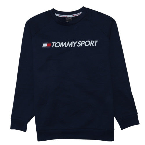 Tommy Sport Men's Blue Regular Fit Crew Neck Sweatshirt M