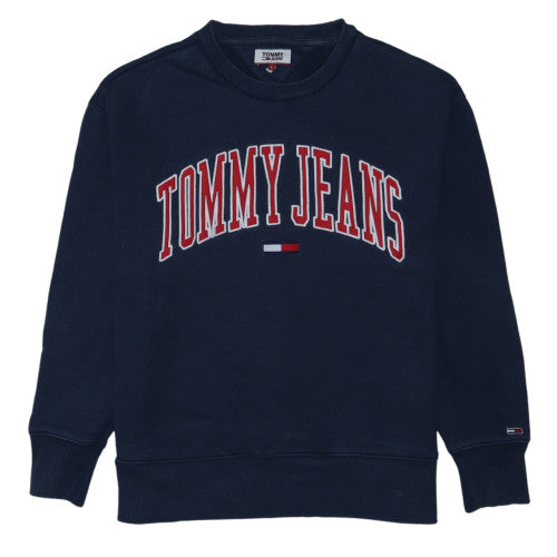 Tommy Jeans Womens Navy Blue Crew Neck Pullover Sweatshirt L