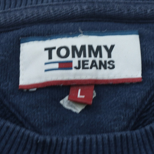 Tommy Jeans Womens Navy Blue Crew Neck Pullover Sweatshirt L