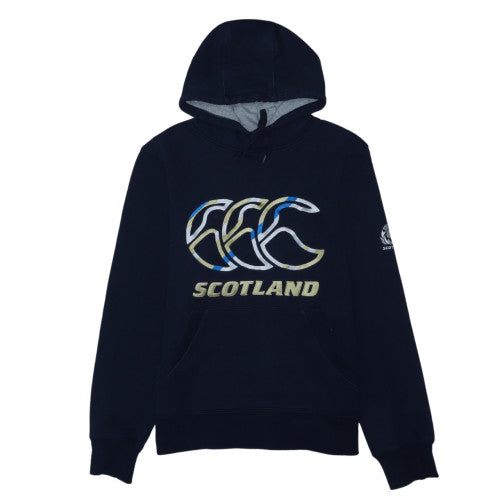 Canterbury Scotland Mens Blue Pullover Hoodie Size S Rugby Sweatshirt