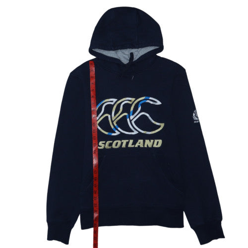 Canterbury Scotland Mens Blue Pullover Hoodie Size S Rugby Sweatshirt