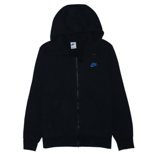 Nike Womens Black Full Zip Hoodie Size M Cotton Blend Casual