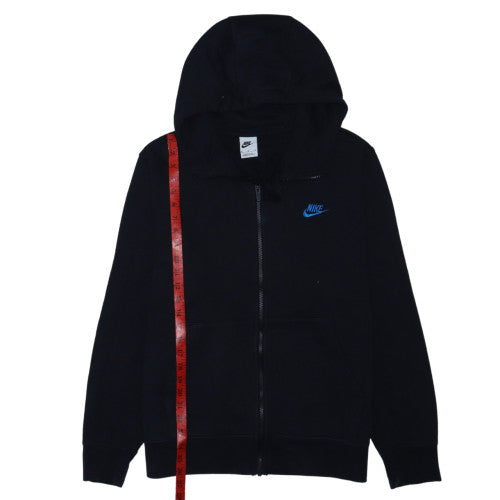 Nike Womens Black Full Zip Hoodie Size M Cotton Blend Casual