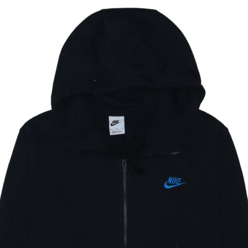 Nike Womens Black Full Zip Hoodie Size M Cotton Blend Casual