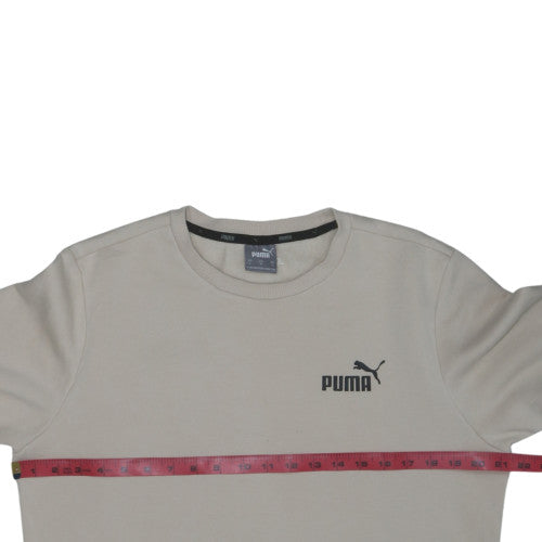 Puma Womens Beige Crew Neck Pullover Sweatshirt Size S